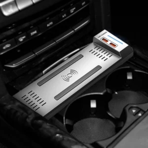 ที่ชาร์จโทรศัพท์ไร้สาย 15W ชาร์จเร็ว 3.0 USB สําหรับรถยนต์ Mercedes Benz E Class 2012-2015