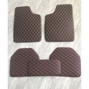 เซ็ตพรมหนังปูพื้นรถ พรมในรถยนต์ สีกาแฟ (5 ชิ้น)
